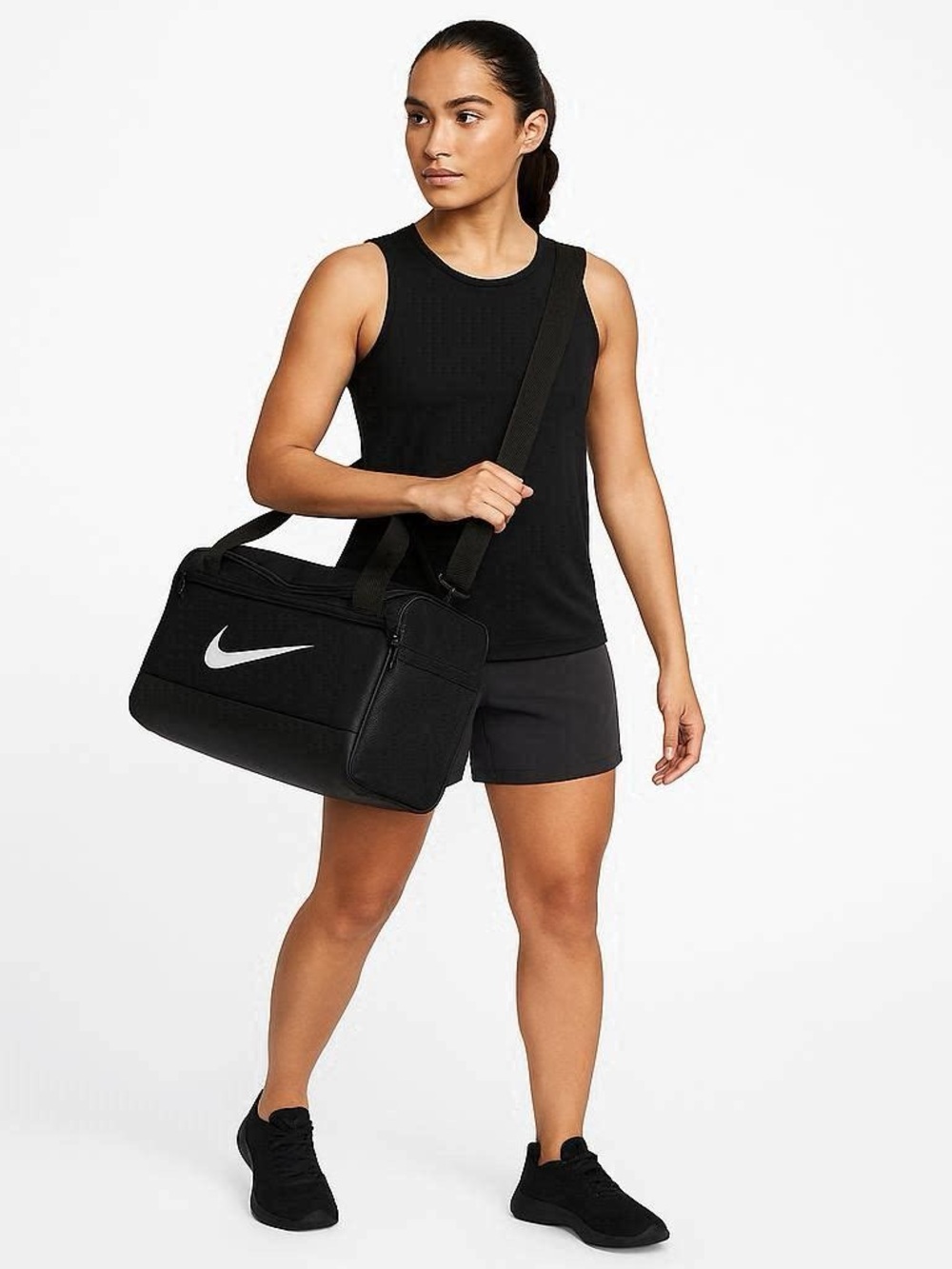 NWT Nike Brasilia 9.5 Extra Small Duffel Bag Black - Picture 5 of 7